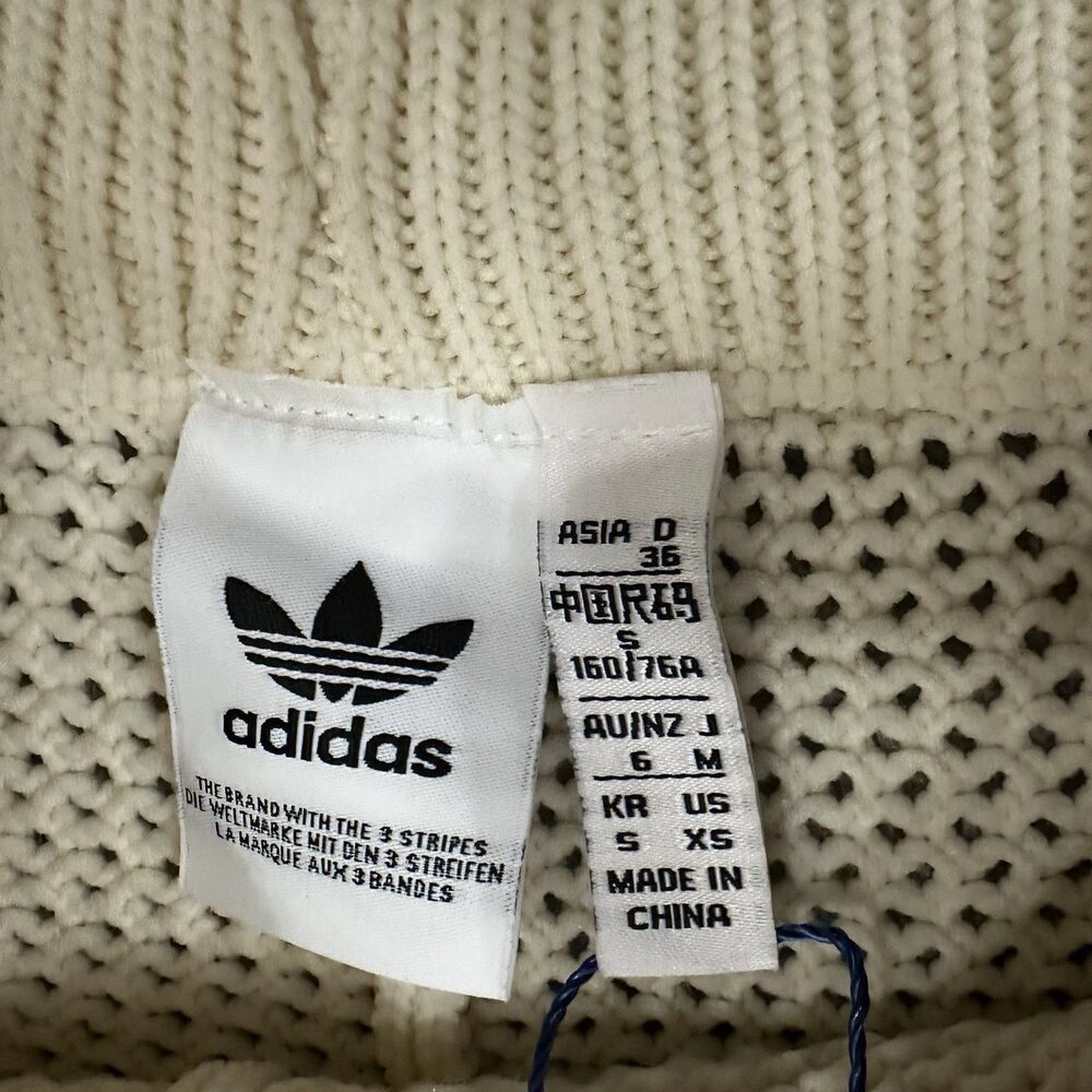 Adidas Originals Women's Premium Crochet Track Joggers, Cream, JD1080 - Picture 9 of 10